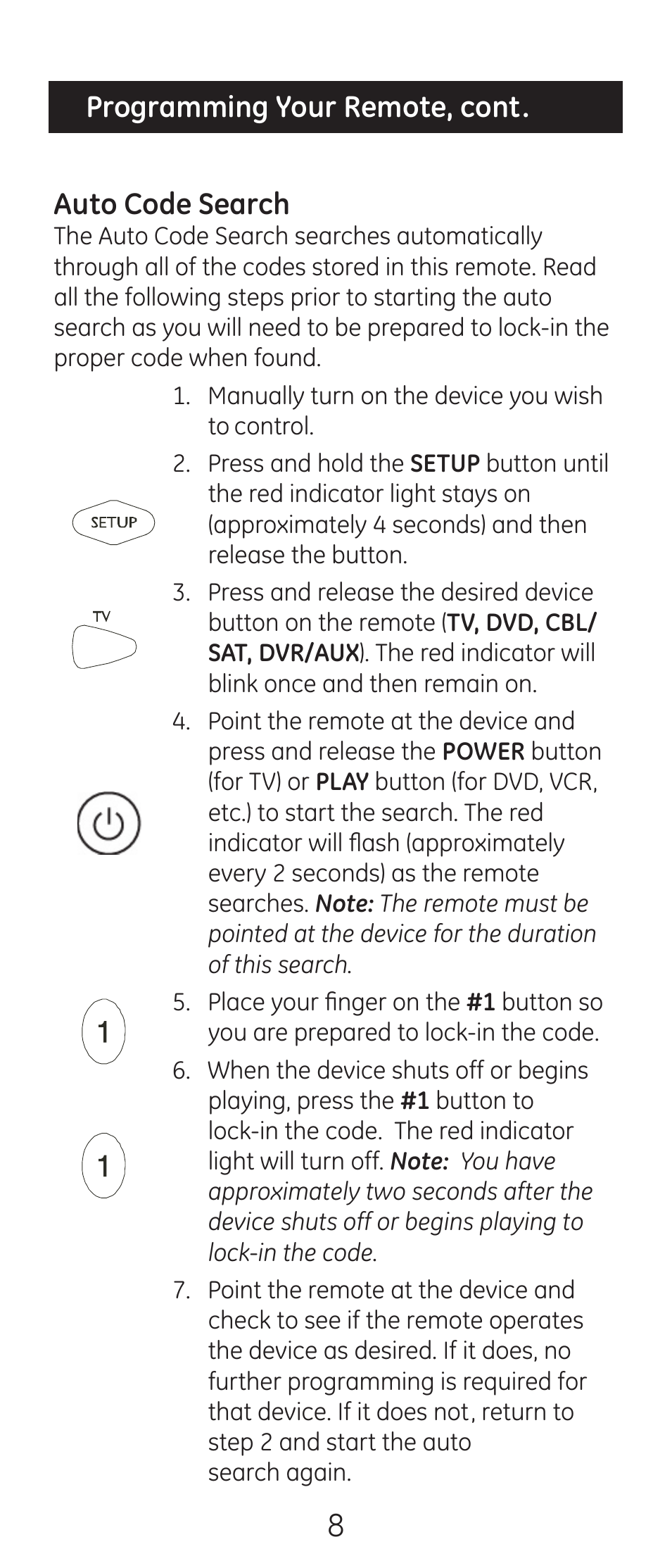 Ge universal remote rc94930-f manual